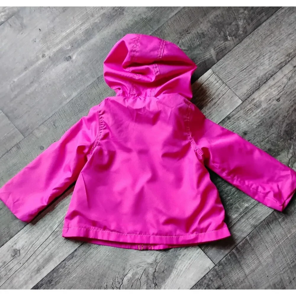 Carter's Girls Size 24 Months Bright Pink Hooded Windbreaker